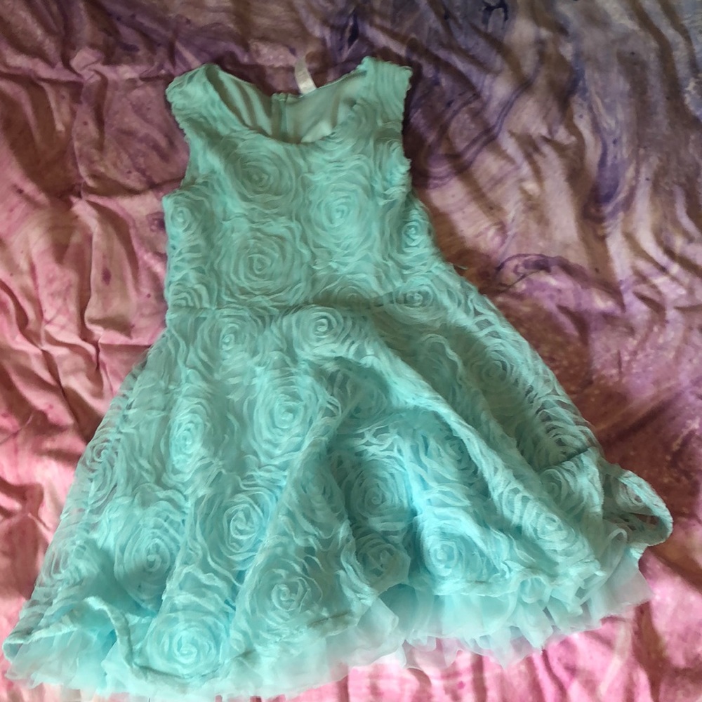 Light blue dress with flowers